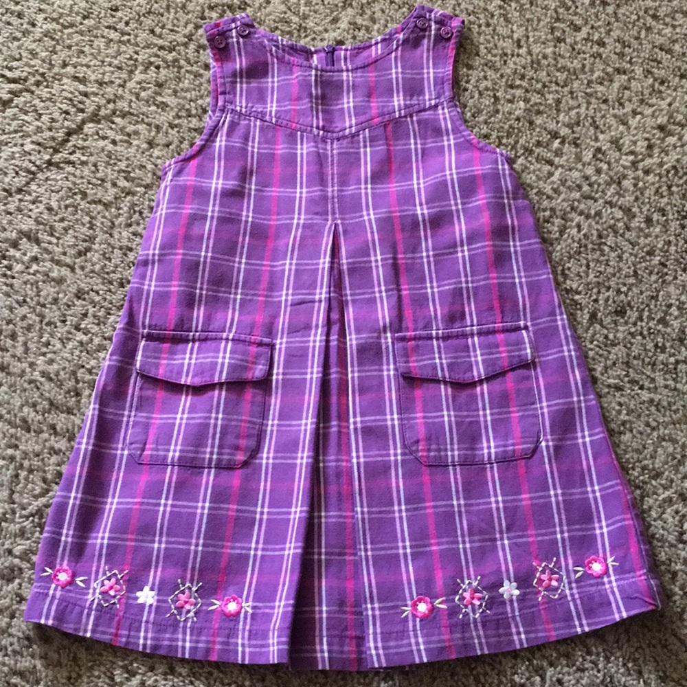 Vintage Gymboree Garden Party jumper dress Sz 5
